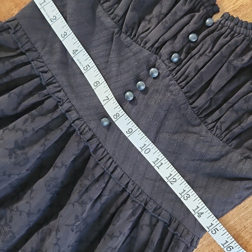 New {Commense} Ruffle Hem Cami Plain Midi Dress in Black Size Medium - Picture 13 of 15